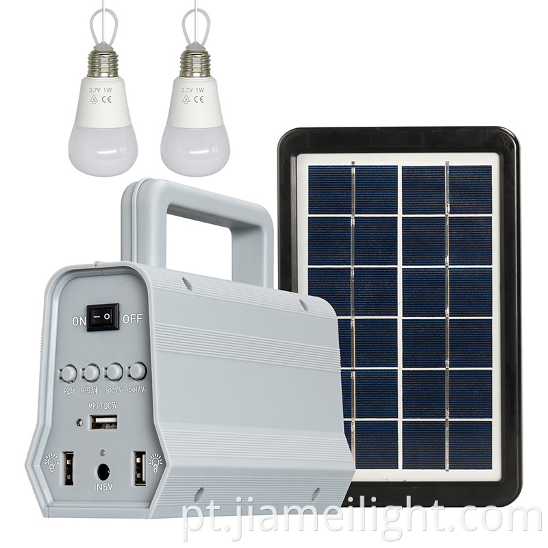 Kits de sistema de iluminação solar portátil Mini Solar Power para casa com o alto -falante SolarEnergie Systems 2 em 1